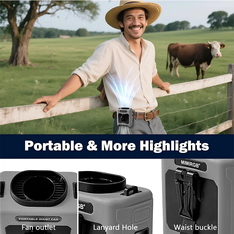 Portable Blender Usb Rechargeable - Портативный вентилятор на пояс с функцией