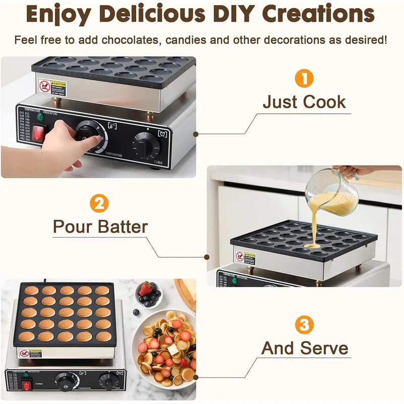 Коммерческая мини-машина для п – обзор и цена Mini Waffle Maker Machine