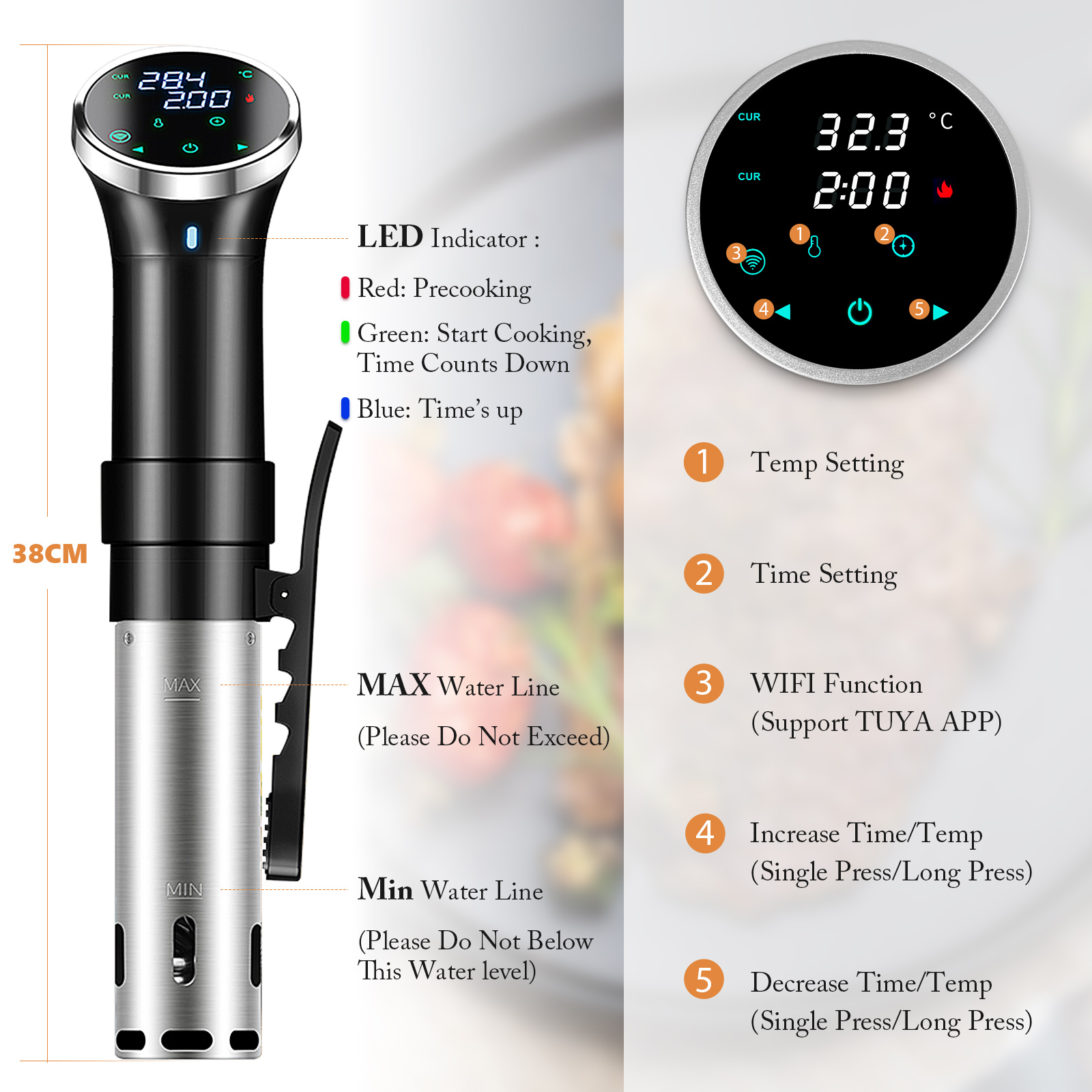 Су-вид-машина с Wi-Fi, цифрова – обзор и цена Digital Sous Vide Precision Cooker