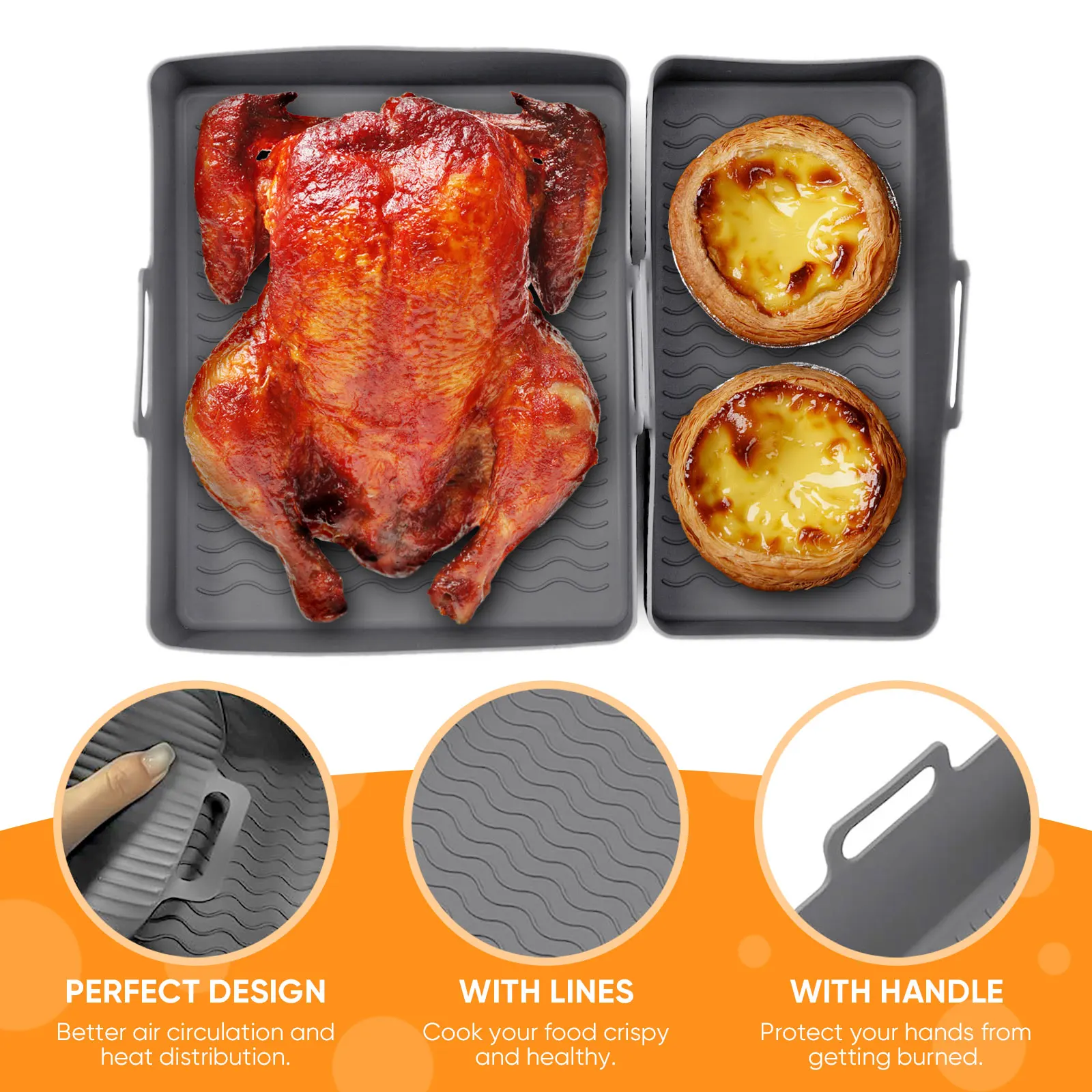 Набор из 2-х силиконовых коври – обзор и цена Air Fryer Silicone Pot Liner